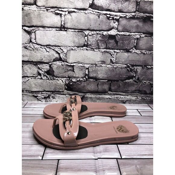 Vince Camuto Evolet Blush Rose Jelly Rubber Thong Sandals Women’s Sz 8M US/39EU - Picture 9 of 16